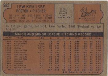 Lew Krausse  baseball card collectible - Main Image 2