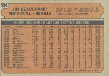 Jim Beauchamp  baseball card collectible - Main Image 2
