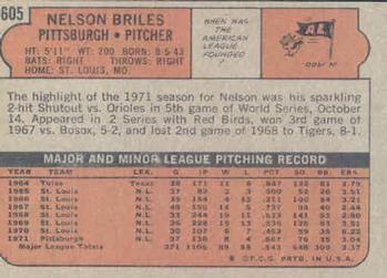 Nelson Briles  baseball card collectible - Main Image 2