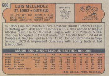 Luis Melendez  baseball card collectible - Main Image 2