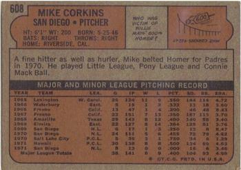 Mike Corkins  baseball card collectible - Main Image 2