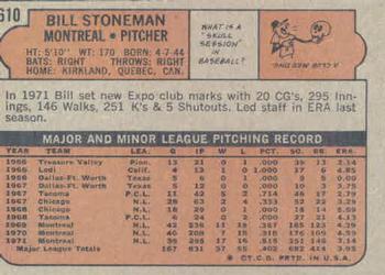 Bill Stoneman  baseball card collectible - Main Image 2