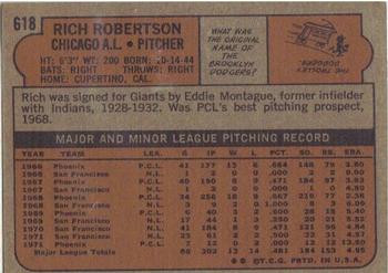 Rich Robertson  baseball card collectible - Main Image 2