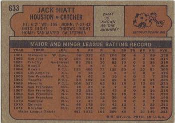 Jack Hiatt  baseball card collectible - Main Image 2
