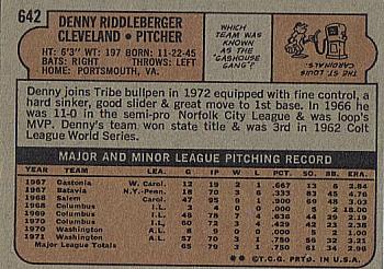 Denny Riddleberger  baseball card collectible - Main Image 2