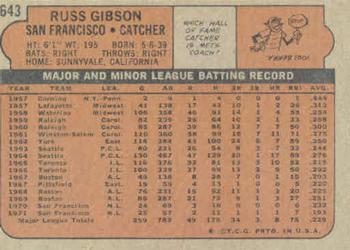 Russ Gibson  baseball card collectible - Main Image 2