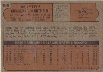 Jim Lyttle  baseball card collectible - Main Image 2