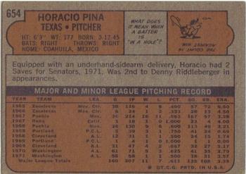 Horacio Pina  baseball card collectible - Main Image 2