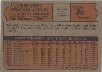 Jerry Grote  baseball card collectible - Main Image 2