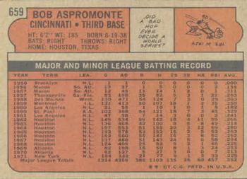 Bob Aspromonte  baseball card collectible - Main Image 2