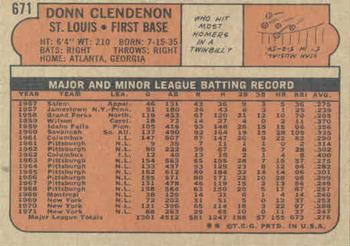 Donn Clendenon  baseball card collectible - Main Image 2