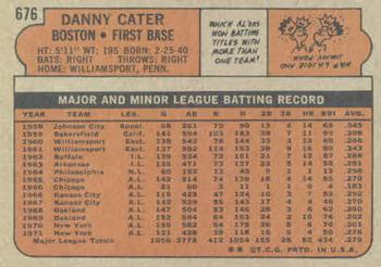 Danny Cater  baseball card collectible - Main Image 2