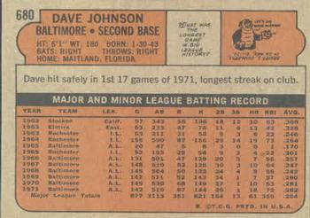 Dave Johnson  baseball card collectible - Main Image 2