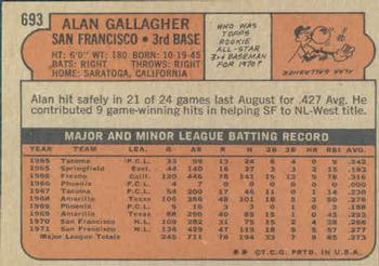 Alan Gallagher  baseball card collectible - Main Image 2