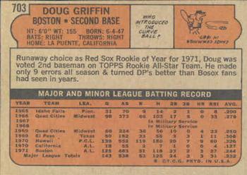 Doug Griffin  baseball card collectible - Main Image 2