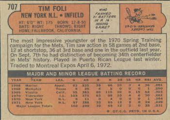 Tim Foli  baseball card collectible - Main Image 2