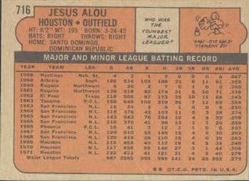 Jesus Alou  baseball card collectible - Main Image 2