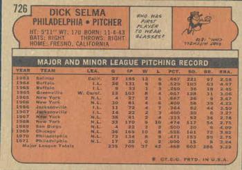 Dick Selma  baseball card collectible - Main Image 2