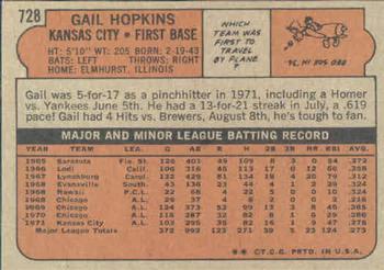 Gail Hopkins  baseball card collectible - Main Image 2
