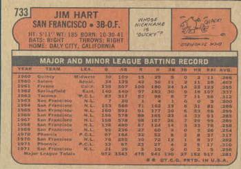 Jim Hart  baseball card collectible - Main Image 2