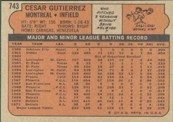 Cesar Gutierrez  baseball card collectible - Main Image 2