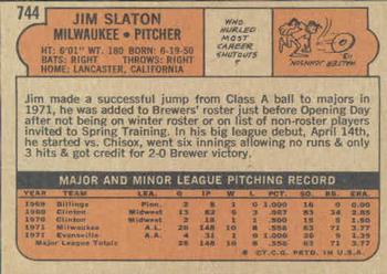Jim Slaton  baseball card collectible - Main Image 2