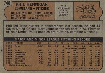 Phil Hennigan  baseball card collectible - Main Image 2