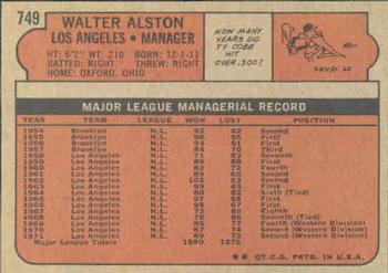 Walter Alston  baseball card collectible - Main Image 2