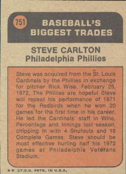 Steve Carlton  baseball card collectible - Main Image 2