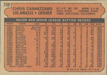 Chris Cannizzaro  baseball card collectible - Main Image 2