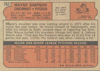 Wayne Simpson  baseball card collectible - Main Image 2