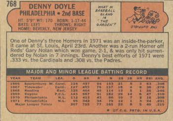 Denny Doyle  baseball card collectible - Main Image 2