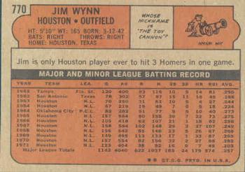 Jim Wynn  baseball card collectible - Main Image 2