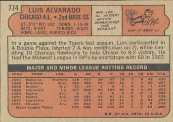 Luis Alvarado  baseball card collectible - Main Image 2