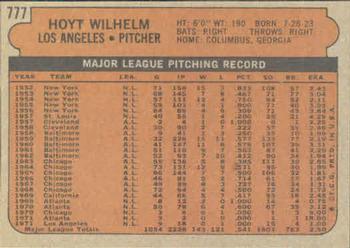 Hoyt Wilhelm  baseball card collectible - Main Image 2