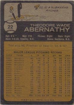 Ted Abernathy  baseball card collectible - Main Image 2
