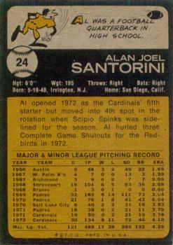 Al Santorini  baseball card collectible - Main Image 2