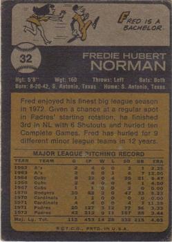 Fred Norman  baseball card collectible - Main Image 2