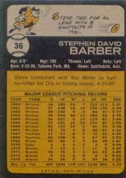 Steve Barber  baseball card collectible - Main Image 2