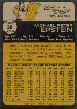 Mike Epstein  baseball card collectible - Main Image 2