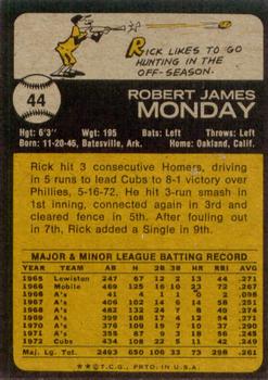 Rick Monday  baseball card collectible - Main Image 2