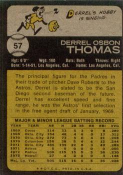 Derrel Thomas  baseball card collectible - Main Image 2