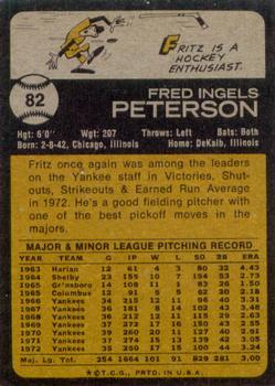 Fritz Peterson  baseball card collectible - Main Image 2