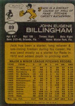 Jack Billingham  baseball card collectible - Main Image 2