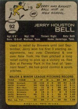 Jerry Bell  baseball card collectible - Main Image 2