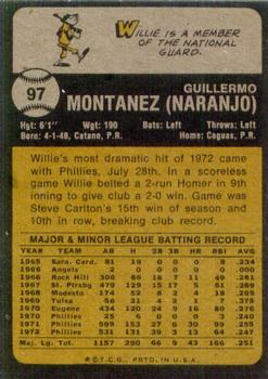 Willie Montanez  baseball card collectible - Main Image 2