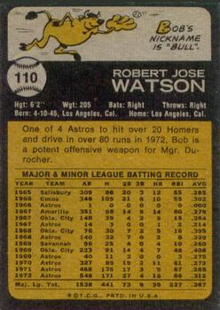 Bob Watson  baseball card collectible - Main Image 2