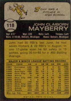 John Mayberry  baseball card collectible - Main Image 2