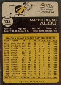 Matty Alou  baseball card collectible - Main Image 2