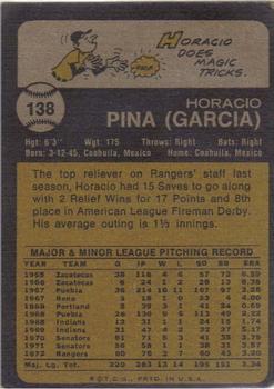Horacio Pina  baseball card collectible - Main Image 2